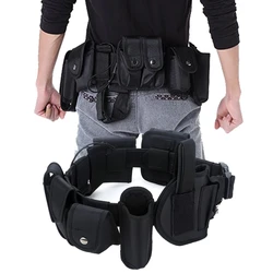 Duty Belts Tactical Modular Equipment Security Utility Belt with 10 Components Pouches Bags Holster Gear Security Guard Belt