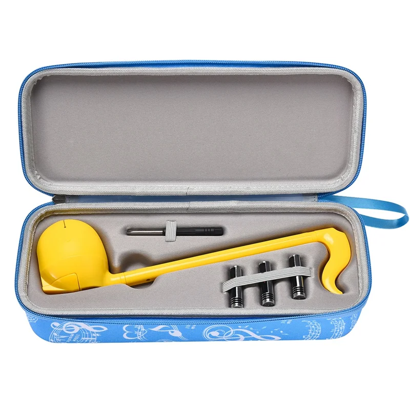 YSUN-Adatto per scatola portaoggetti per strumenti musicali Otamatone, custodia protettiva per note musicali girino elettronico facile installazione -Blu