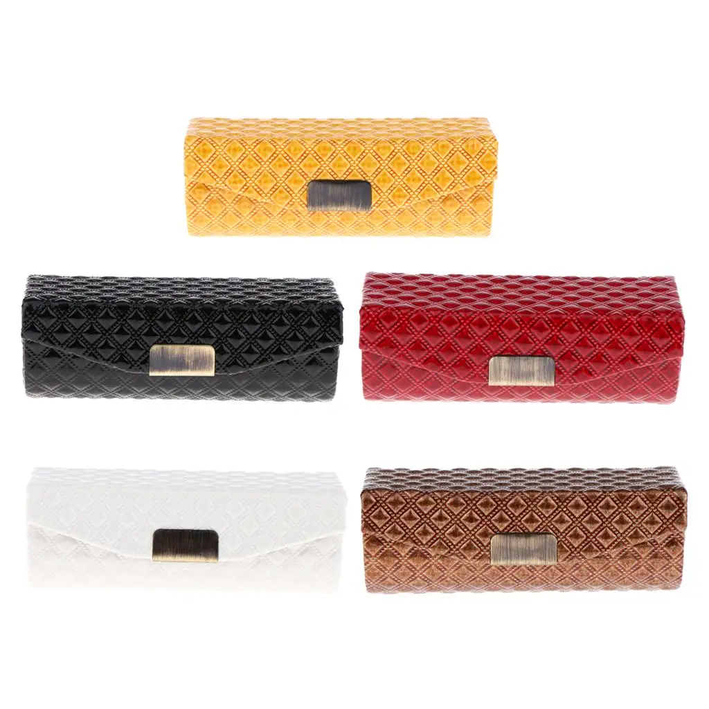 Elegant Leather Lipstick Case with Snap Closure & Mirror, Keep your Lip Stick