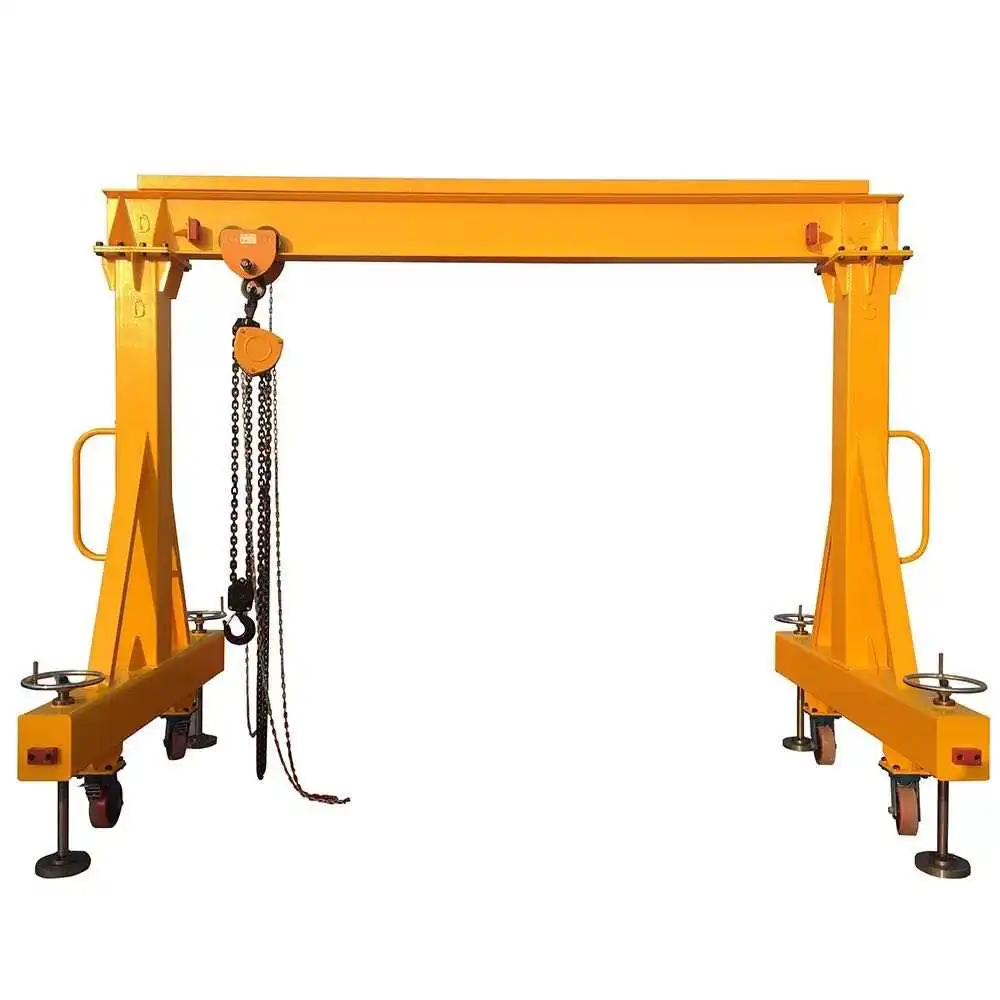 

Wholesale Price Good Quality China Supplier Single Girder Nylon Wheel Mobile Ganry Crane with Hoist