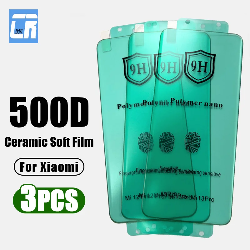 1-3PCS Curved Ceramic Soft Film For Xiaomi 13 12X 12S Ultra 12 Lite 12T Screen Protector Poco F5 F4 GT X3 X4 X5 Pro Not Glass