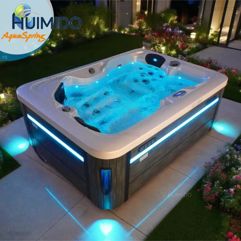 Customizable Best Small Hot Tub 1.9m Modern Spa Bath Outdoor Jacuzzi with 49 Home Garden Nozzles