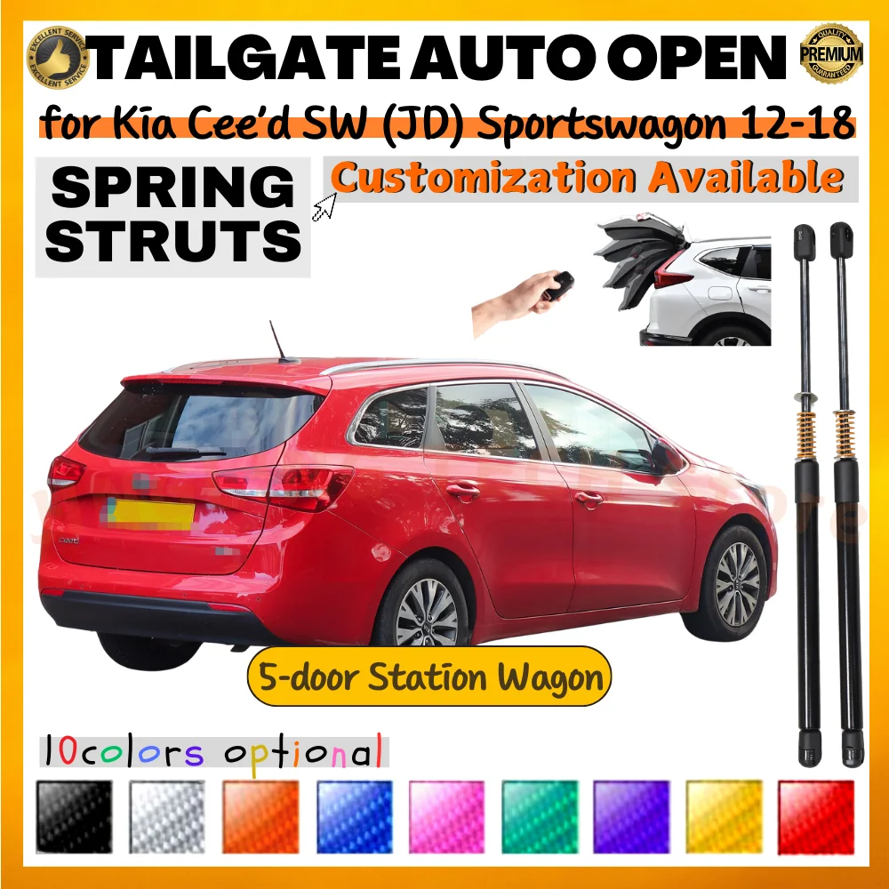 

Qty(2) Trunk Struts with Spring for Kia Cee'd SW (JD) Sportswagon 2012-2018 Rear Tailgate Boot Lift Supports Shock Absorbers