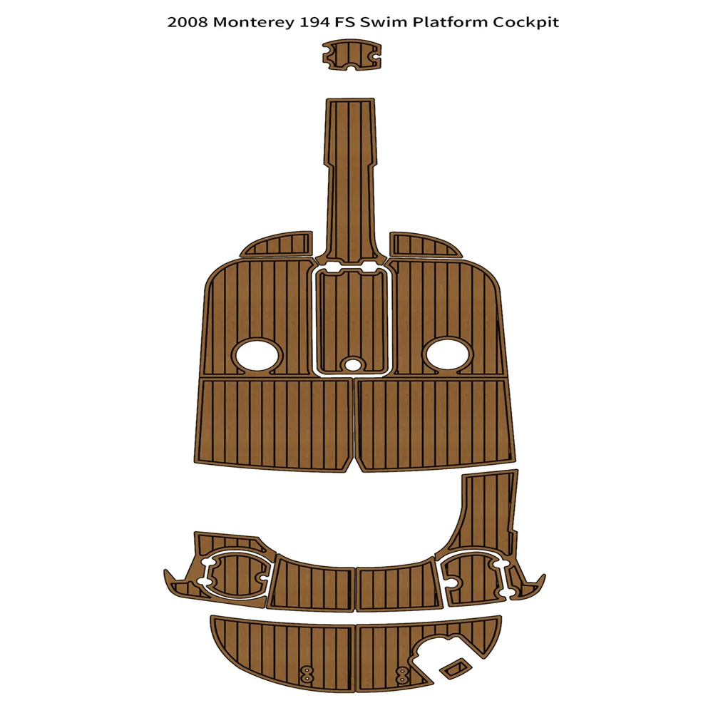 

2008 Monterey 194 FS подставка для плавания, коврик для кабины, лодки, EVA пена, Тиковый напольный коврик