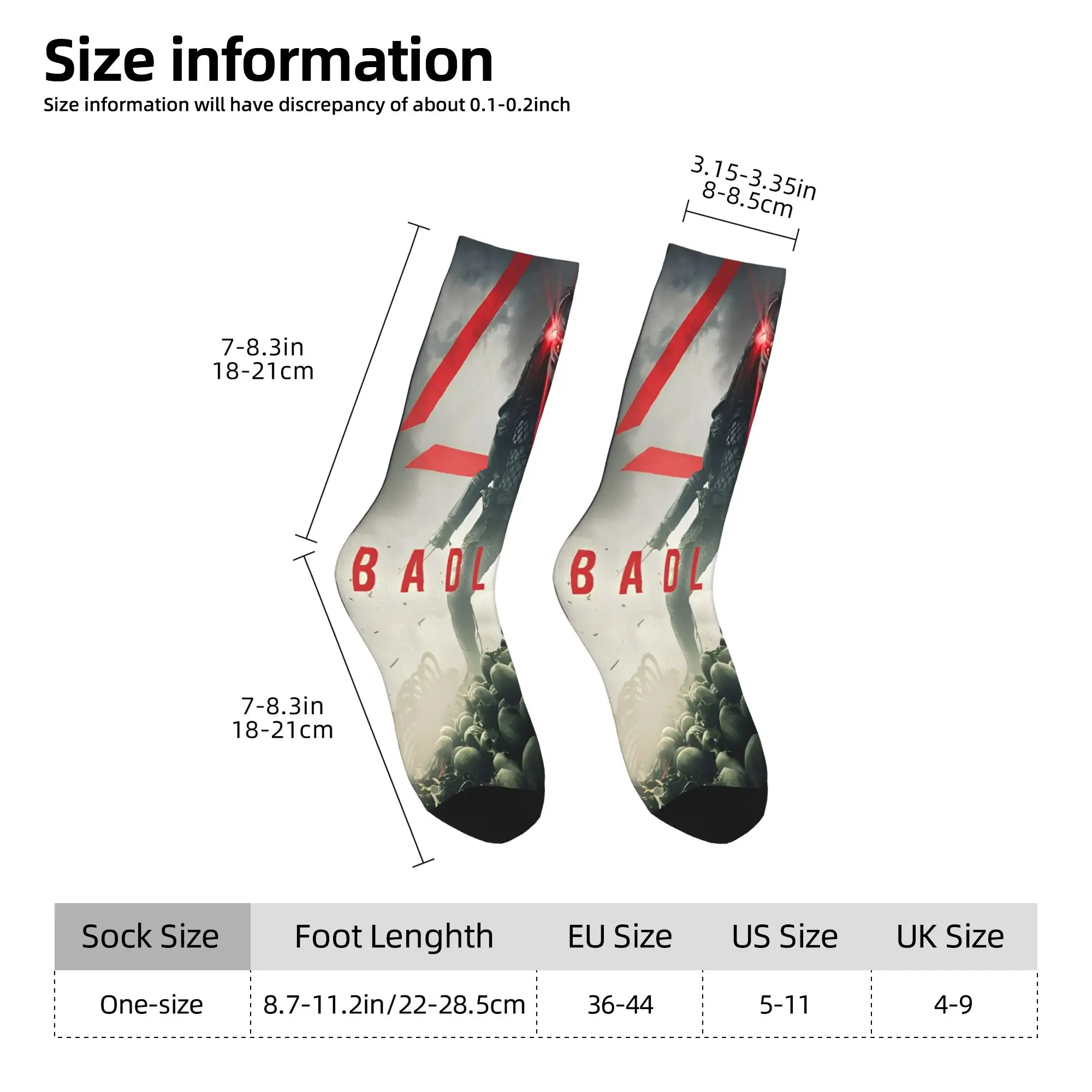 الرجال النساء المفترس: جوارب Badlands، جوارب كاجوال دافئة، جوارب Crazy Merch Middle Tube، أفضل فكرة هدية