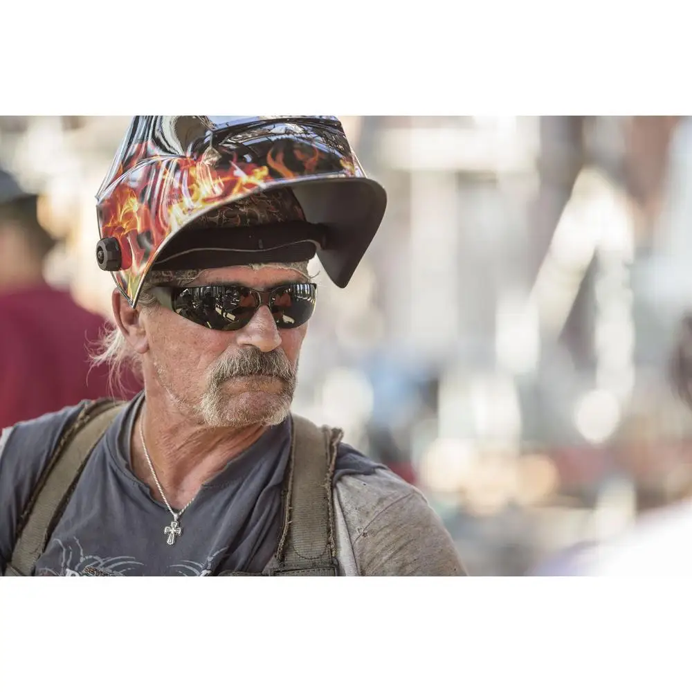 Leadhead Auto Darkening Welding Helmet with Solar Power and Replaceable Battery