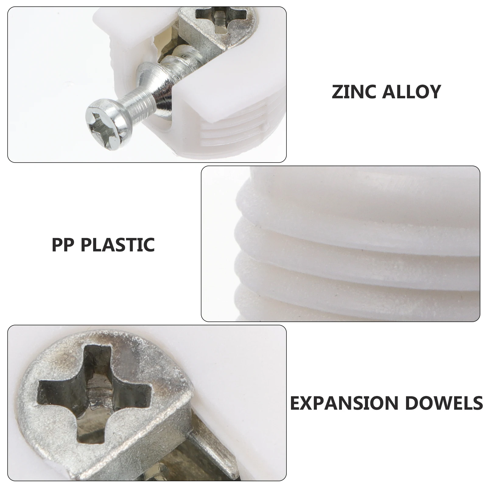 

100 pcs Eccentric Furniture Connector Zinc Alloy Sturdy Cam Connectors For Cabinets Office Furniture Wood Panels Fasteners Nut
