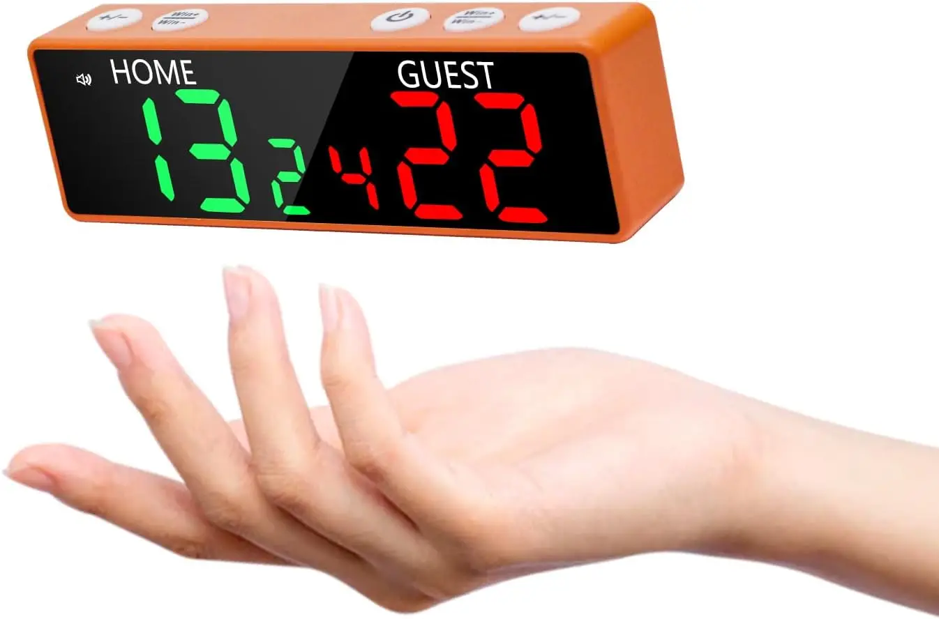 Mini Digital Scoreboard - Portable, Wireless, Battery-Powered with Buzzer, 6-Digit Display for Ping Pong, Cornhole, Basketball,