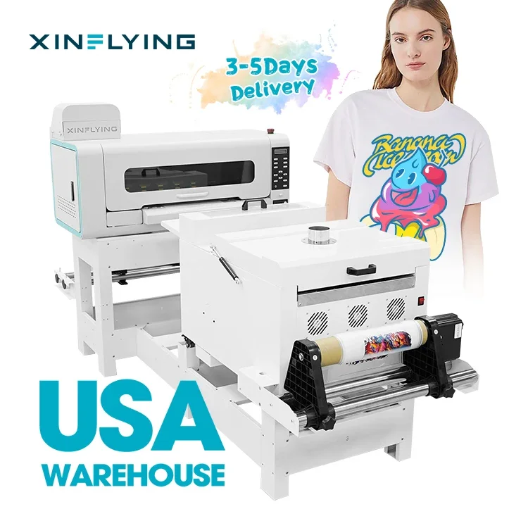 China XinFlying Wholesale Lifetime warranty I3200 xp600 4720 head a2 a3 a4 30cm dtf printer powder machine dtf