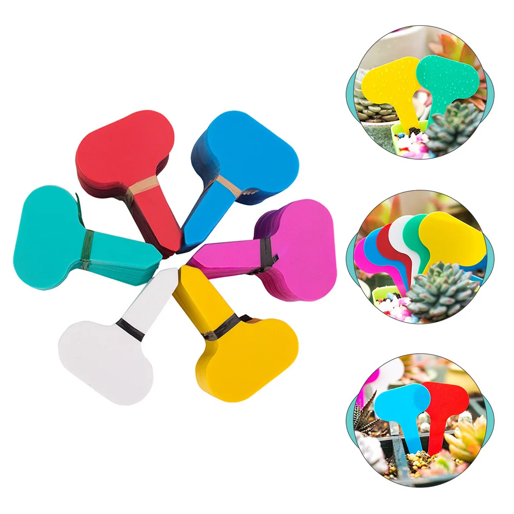 

200Pcs T-Type Plant Tags Plastic Durable Mini Markers Easy Insert Plant Classification Signs Flower Identify Board