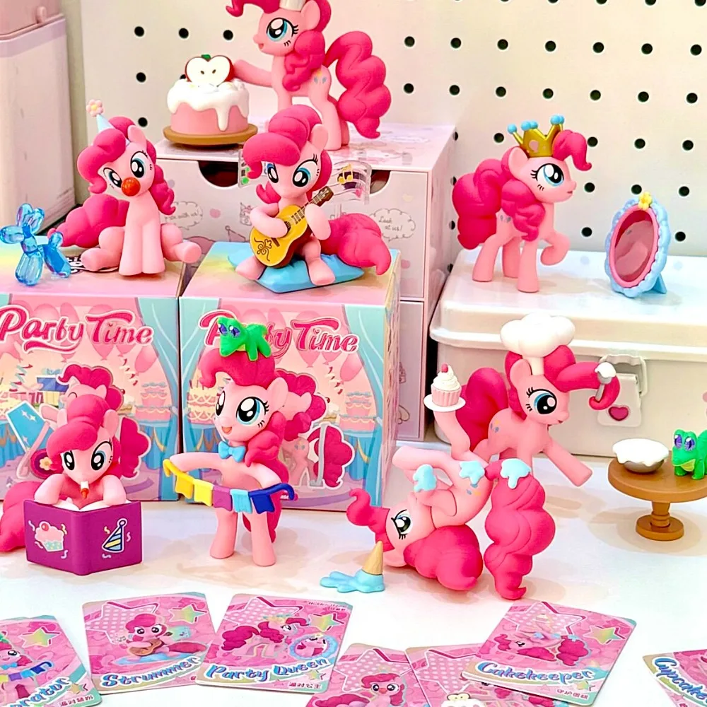 Funism My Little Pony Pinkie Pie Party Time Mini-Figur Mystery Blind Box Spielzeug Anime Pinkie Pie Party Time Sammlerstück Schreibtisch-Deko