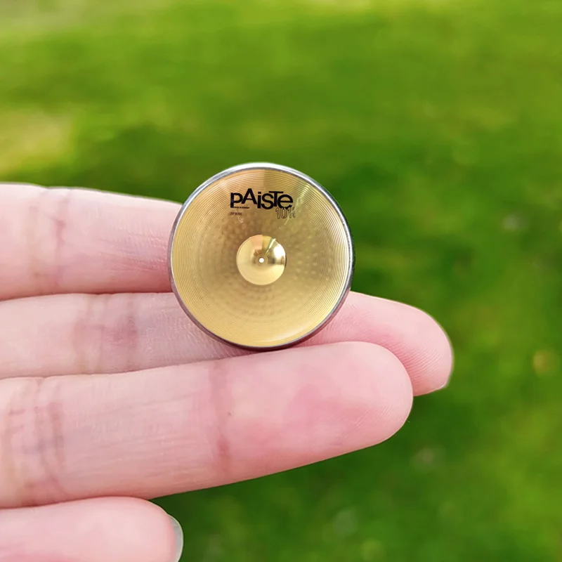 خمر الطبال الصنج الفولاذ المقاوم للصدأ التلبيب دبوس لمحبي DJ مسجل فينيل الفن مخصص صور الزجاج بروش حقيبة شارة كول مجوهرات