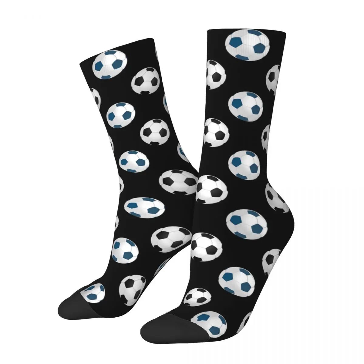 Soccer Ball Socks White And Black Vintage Stockings Autumn Anti Bacterial Women Men Socks Soft Custom Running Sports Socks