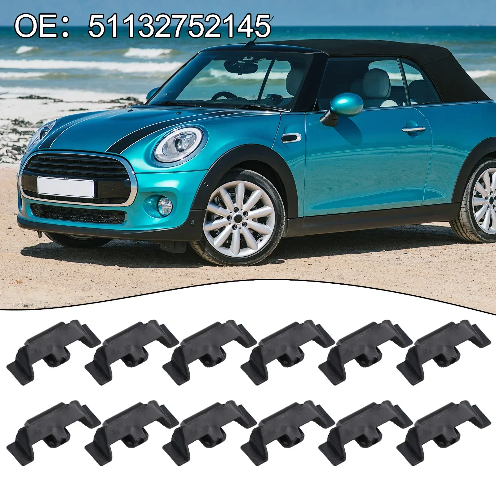 12pcs/set Headlight Trim Ring Clips Replacement Fit For BMW For Mini For Cooper R55 R56 R57 R58 51132752145 Car Accessories