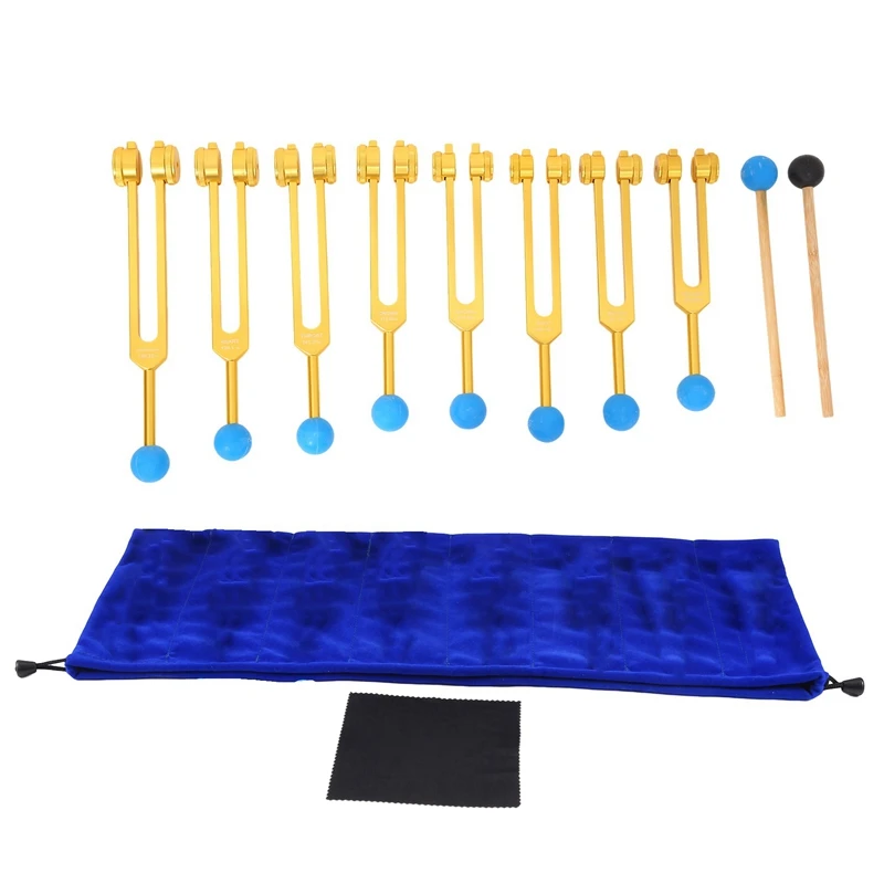 7 Chakras Tuning Fork + 1 Soul Weighted Tuning Forks,For Healing Chakra,Sound Therapy,Reliever Stress Easy To Use