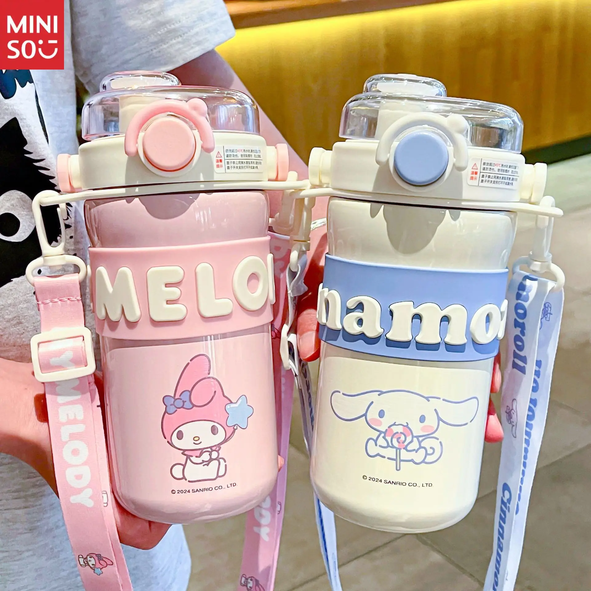 

Sanrio Officially Licensed Student Cup - Stylish, Large Capacity, Dual-Drink Insulated, Portable Sports Water Bottle