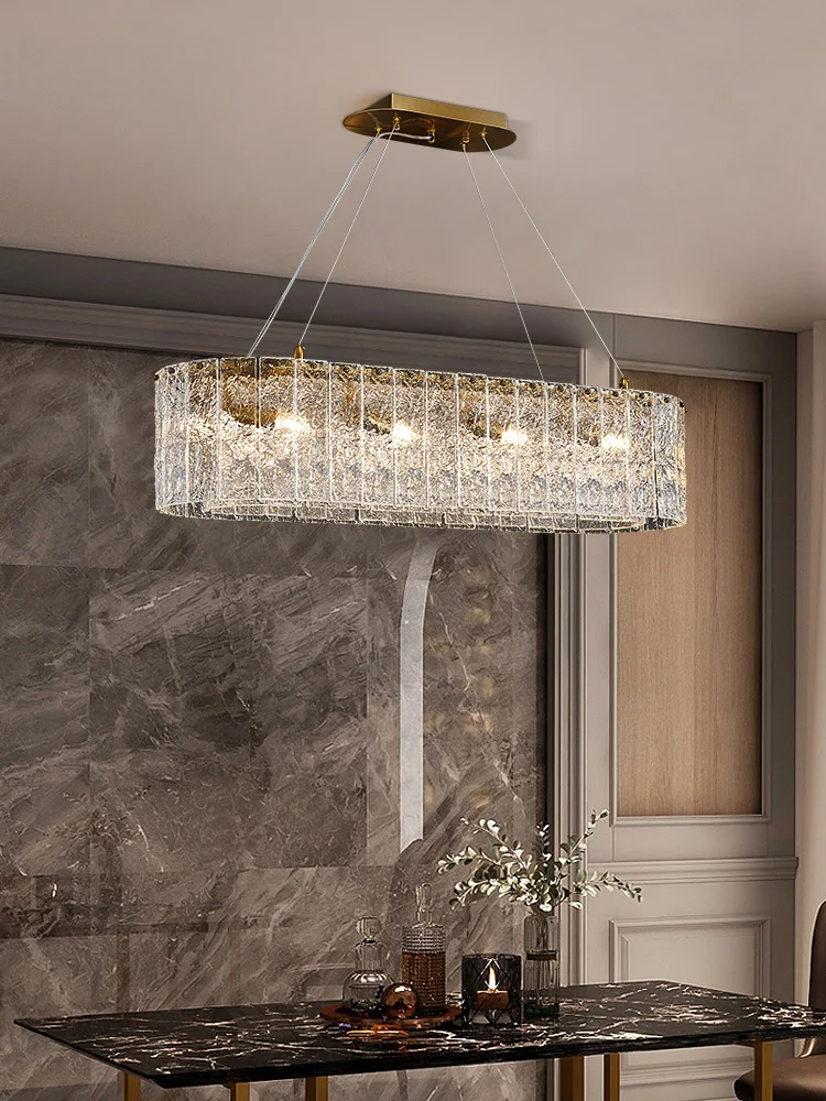 Light luxury crystal living room pendant light, modern and simple 2023 new atmospheric room light, bedroom light, creative resta