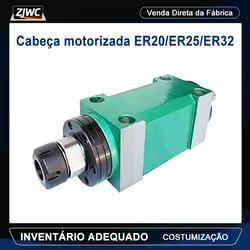 1pc ER20/25/32 Spindle Collet Power Head Machine Tool Spindle Head For Boring Milling Drilling High Speed Waterproof