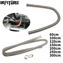 60-200cm Dual-layer Car Heater Exhaust Pipe Stainless Steel For Webasto Eberspacher Air Diesel Heater Exhaust Hose Tube Line