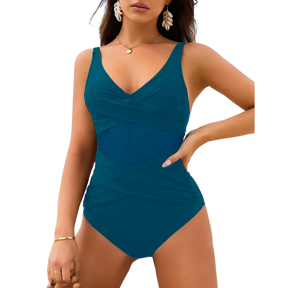 Beach Vacation Women Sexy Tummy Control One Piece Swimsuits