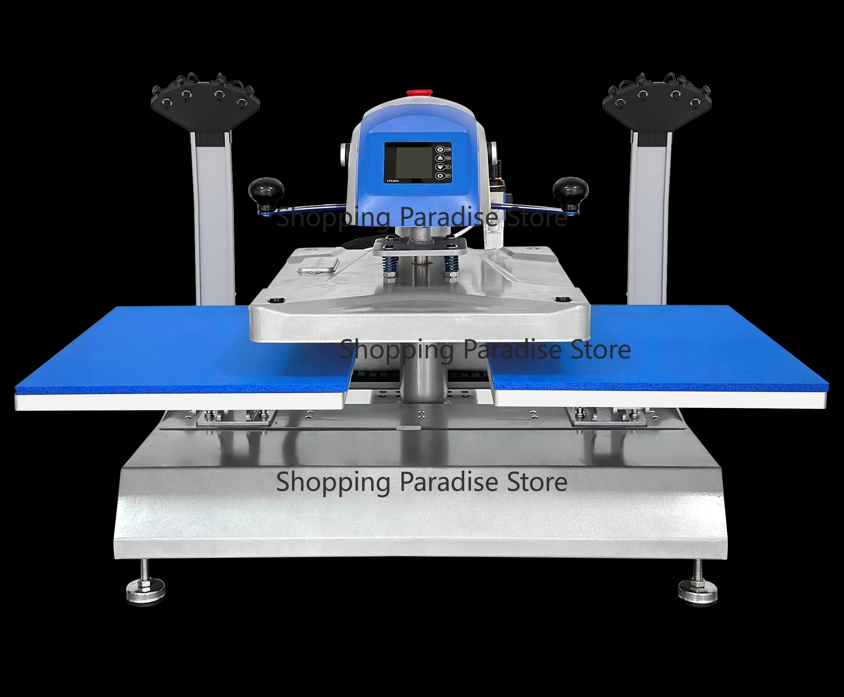 Pneumatic t Shirt Printing Machine Automatic Operate 40x50cm for Heat Press With Laser Alignment