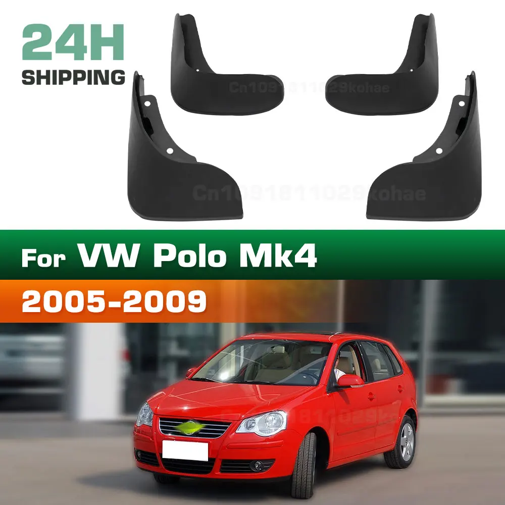 For Volkswagen VW Polo Mk4 9N3 2005 2006 2007 2008 2009 Fender Mudflaps Splash Guards Mudguards Mud Flaps car Accessories