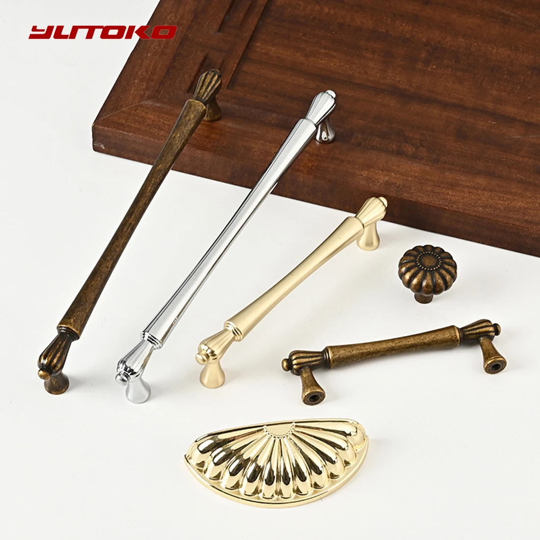 French Vintage Cabinet Handle Cupboard Drawer Door Knob Handle Wardrobe Shoe Cabinet Door Retro Door Pulls Furniture Accessories