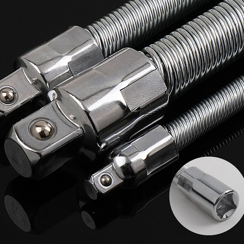 Flexibler Steckschlüssel-Verlängerungsstab 1/2" 1/4" 3/8" Anschlüsse für Ratsche aus Chrom-Vanadium-Legierungsstahl – Detail 5