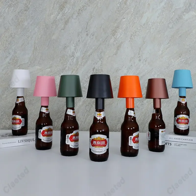 LED Wine Bottle Lamp  Table Lamp Removable and Removable Portable Charging Decoration   Cafe Atmosphere Night Light Lamp table