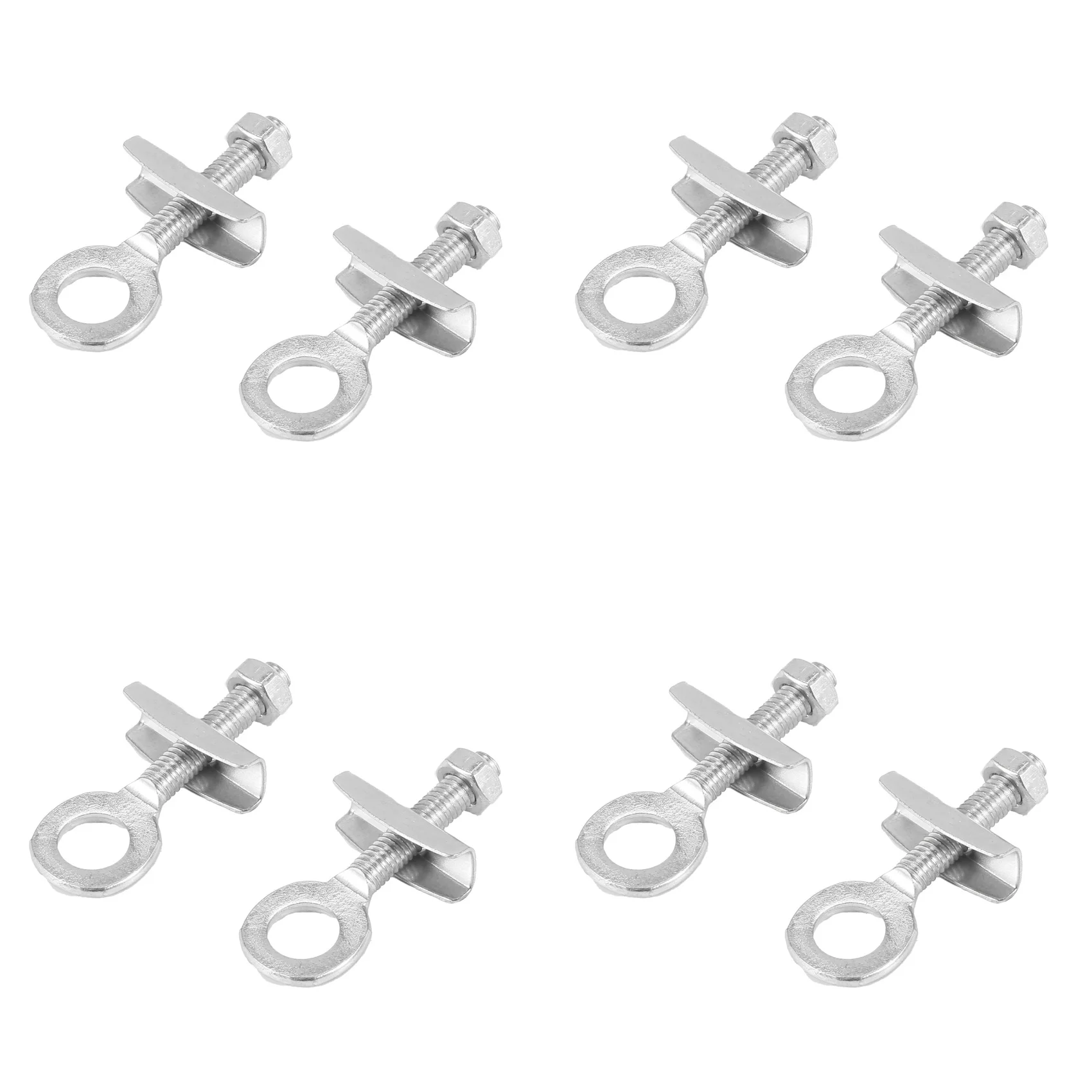 【NOW SAVE】8 Pcs Silver Tone Metal Diamond Back Burly Donut Chain Tensioner
