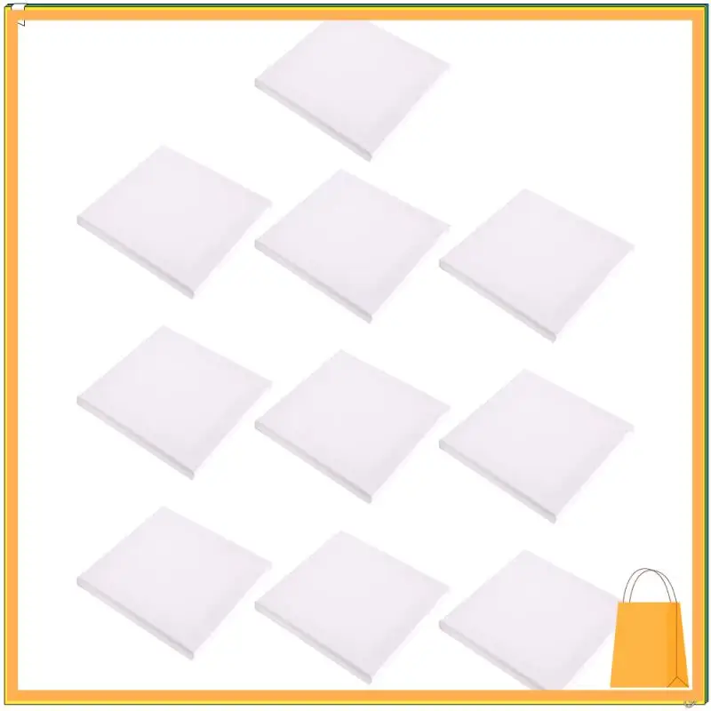 

L52A-10Pcs/Set 15Cm White Blank Art Boards Mini Stretched Artist Canvas Art Board Acrylic Oil Paint Wood+Cotton For Artwork Pain