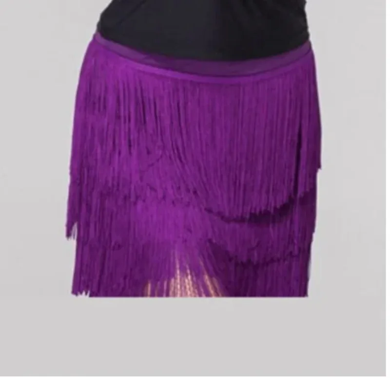 Tanzrock für Mädchen, Quasten-Latin-Tanzkleid, Salsa-Tango-Ballsaal-Tanzkleidung, Wettbewerbs- und Bühnenauftrittskleider – Detail 3