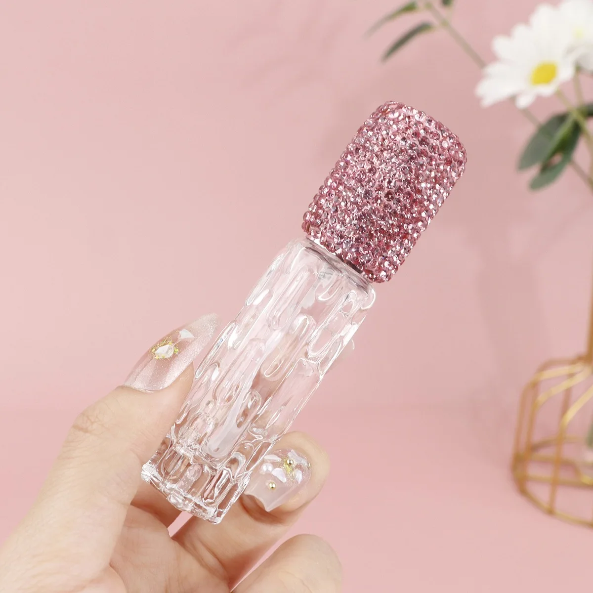 10ml Diamond Perfume Spray Bottle Travel Refillable Bottles Mini Potable Bling Glitter Empty Cosmetic Containers Atomizer Bottle