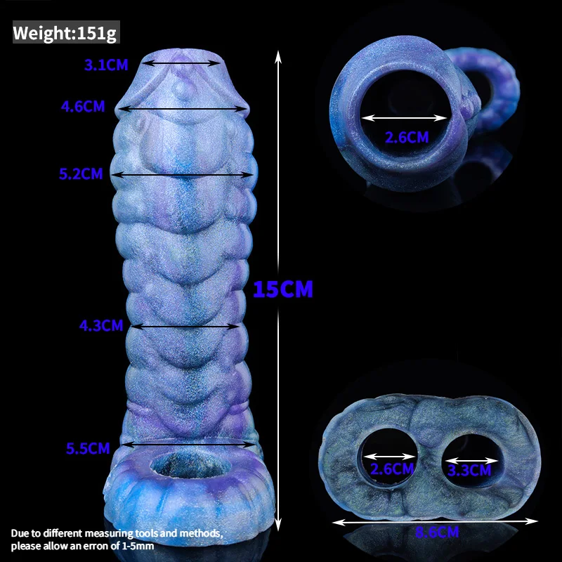 YOCY Silicone Penis Sleeve For Man Enlargement Hollow Fantasy Animal Dildo Sheath Sex Toy Cock Cover Adult 18+ Sex Shop