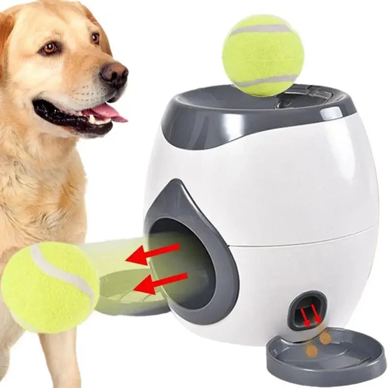 Imagem -03 - Cão Automático Pet Brinquedos Lançador de Tênis Jogando Máquina Treinamento Slow Food Device Adequado Interativo Pet Feeder Toy em 1