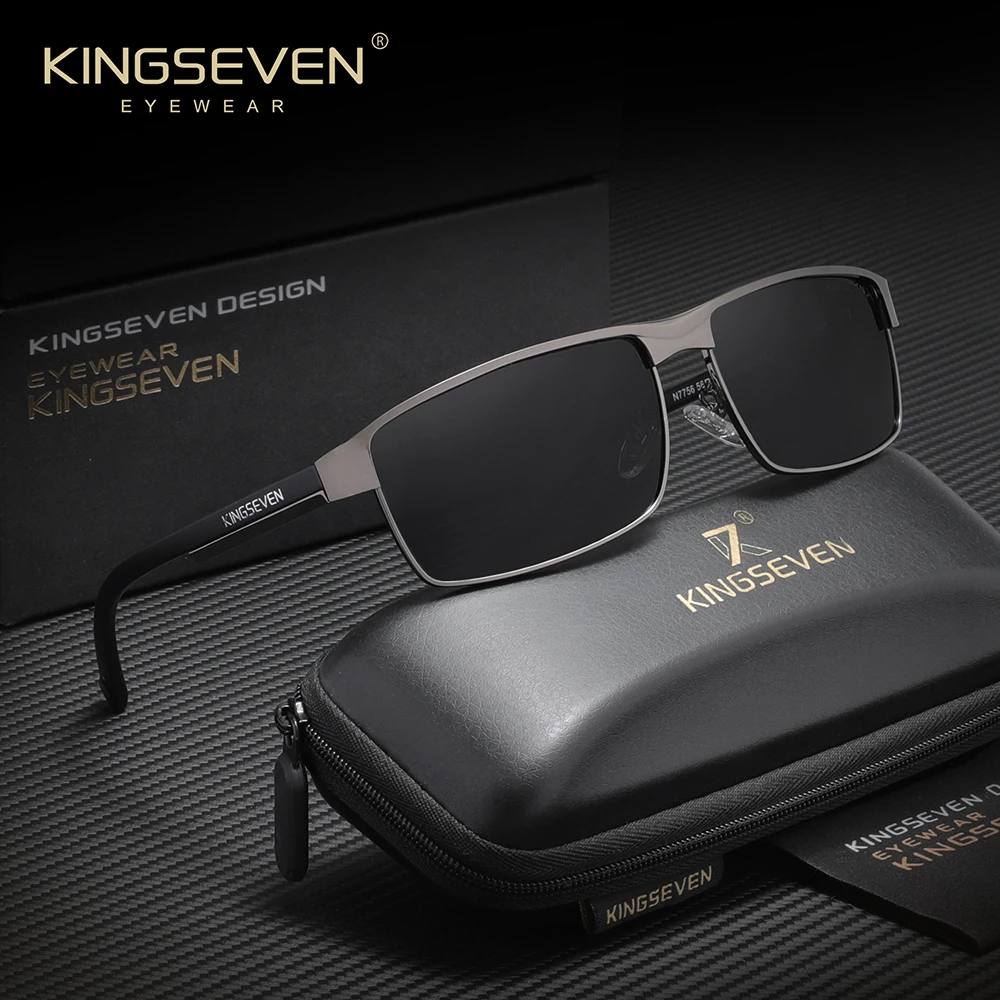 

Солнцезащитные очки KINGSEVEN прямоугольной формы с поляризацией UV400 для мужчин и женщин, модные очки для вождения и велоспорта, высококачественные.
