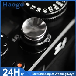 Haoge 12mm Metal Shutter Release Button for Fujifilm XT5 X-Pro3 XT50 Nikon Zf DF and Leica M10 M-11 Concave Surface Silver