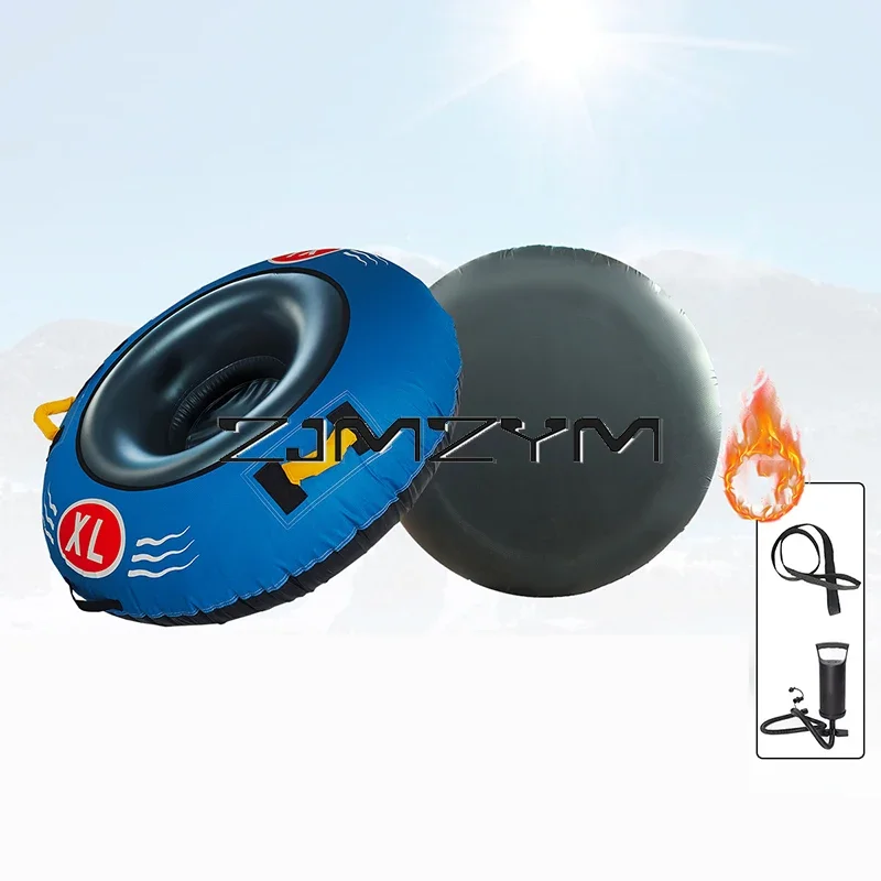 New Foldable Portable Inflatable Ski Ring Soft-Bottom Oxford Cloth Cover Anti-freeze Thickened PVC Inner Tube