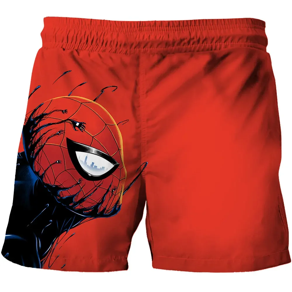 Summer Men\'s Shorts Spiderman Shorts 3D Marvel Printed Swim Trunks New Beach Men\'s Shorts Hawaiian Fashion Men\'s Clothing