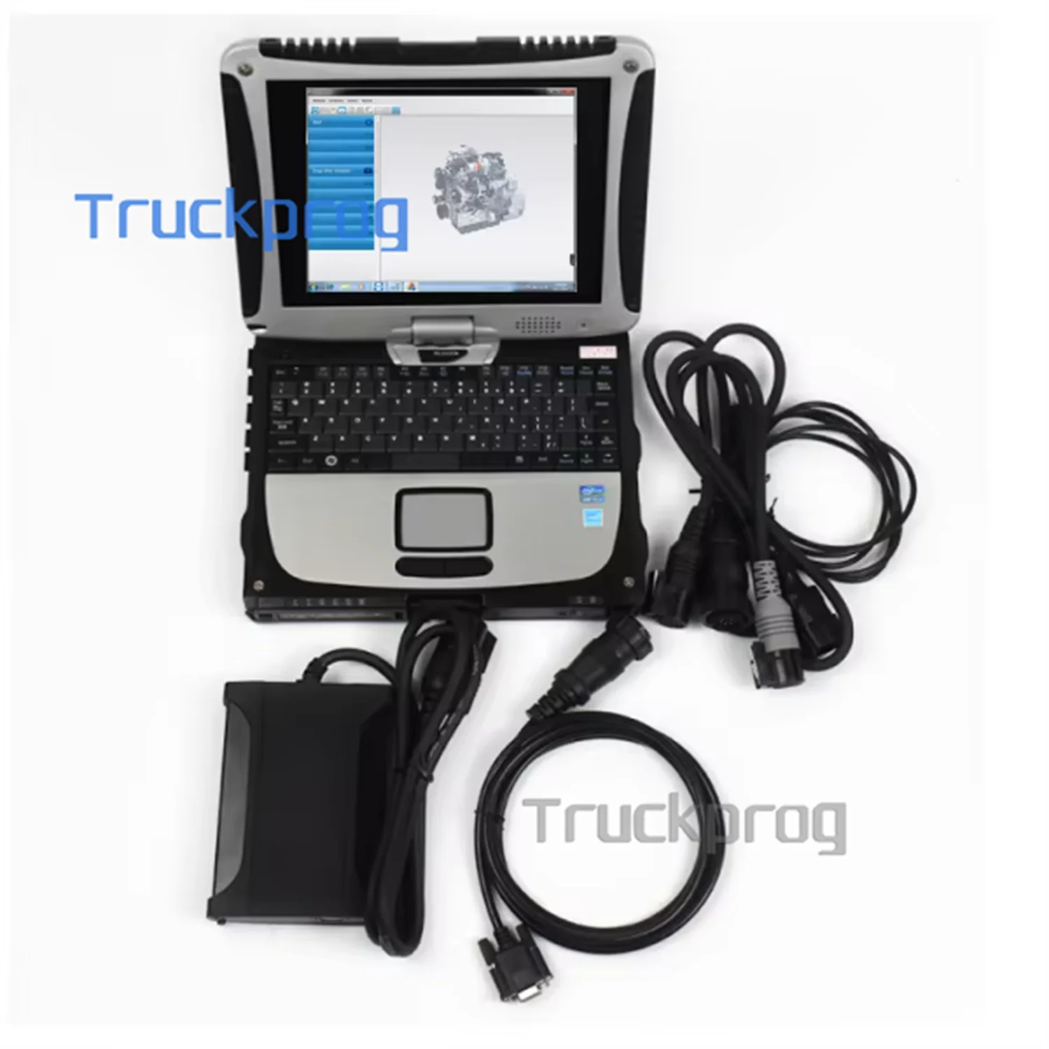 CF19 Laptop+For DOOSAN Diagnostic Kit (uVIM) Doosan Massey Ferguson Truck Forklift Excavator Loader Engine Auto Scanner