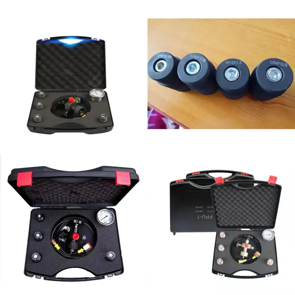 pressure gauge test kit pressure gauge kit hydraulic accumulator nitrogen charging valve five types adapters