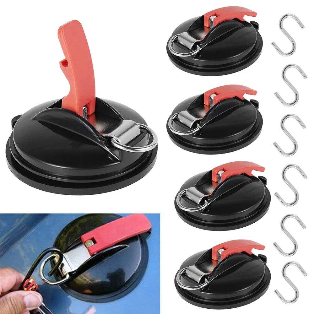 Vacuum Suction Cup Anchor Strong Car Heavy-Duty Fixed Hook Multifunctional Luggage Tarps Tents Camping RV Portable Hanging