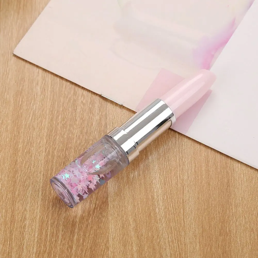 Kawaii Writing Smoothly Quicksand Pen Quick-Drying Black Ink Lipstick Pen 0.5mm Elegant Ballpoint Pen Student