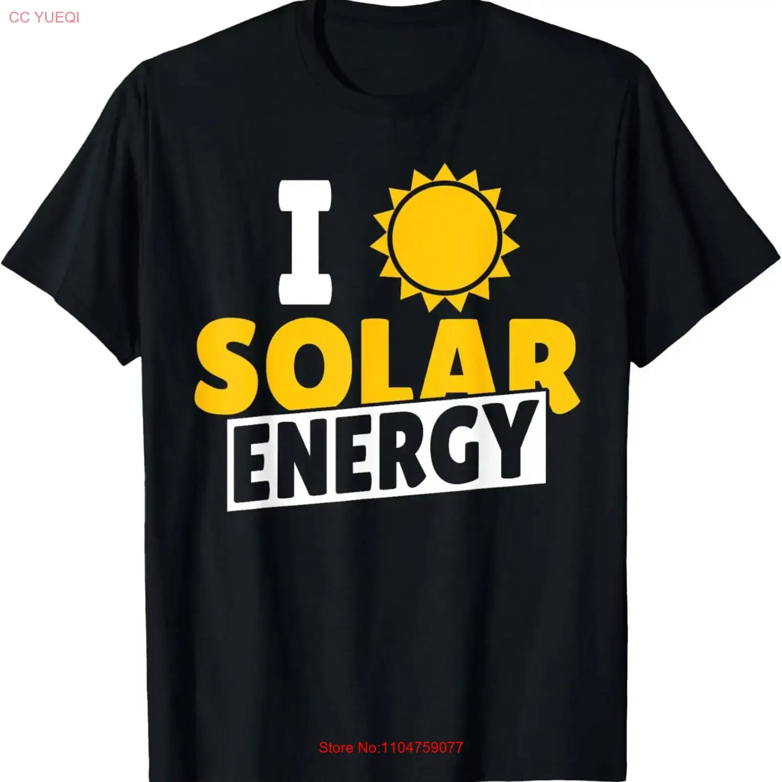 I Love Solar Energy Power Panel Renewable T Shirt  vintage Washed Unisex Versatile Casual Slightly fashion