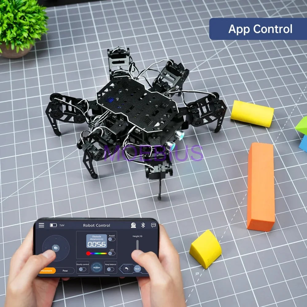 Hiwonder miniHexa AI Hexapod Robot with AI Vision & Voice Interaction, Support Arduino Programming & Sensor Expansion
