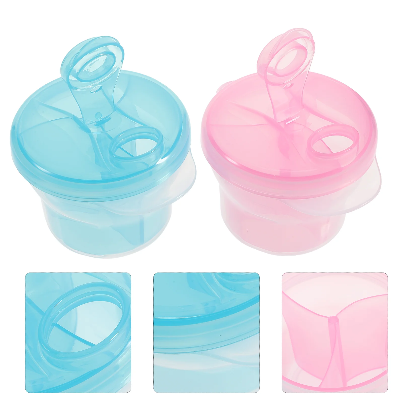 3 Pcs Machine Work Powdered Milk Rotating Formula Dispenser Snack Container Baby Accessories