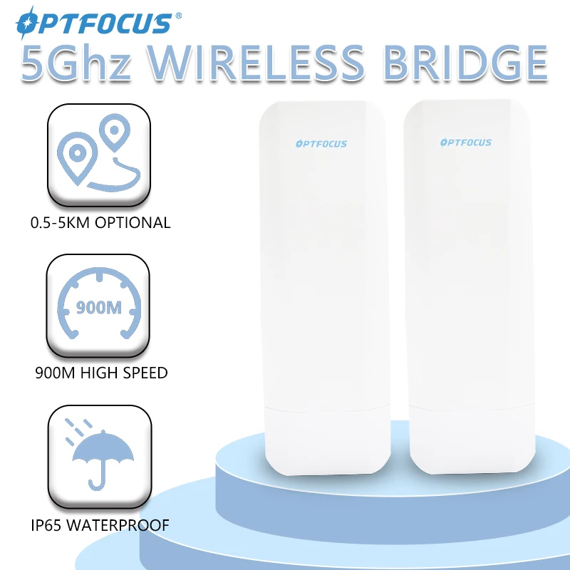 

OPTFOCUS 2 упаковки 300 900 м беспроводной мост гигабитный Wi-Fi мост 15 DBI 24 В POE беспроводной открытый CPE беспроводная точка доступа для лифта видеонаблюдения