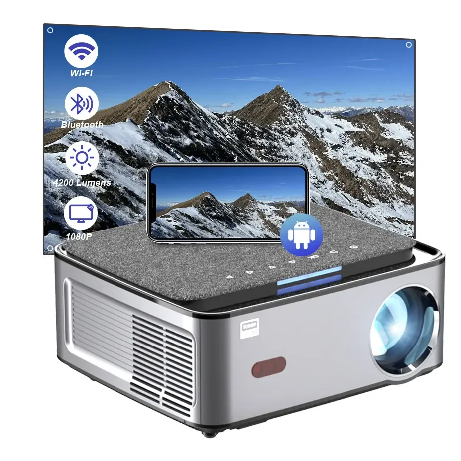 2024 P1 projector lcd phone smartphone 5g home cinema smart proyector projector 4k with wifi and android projectors for churches