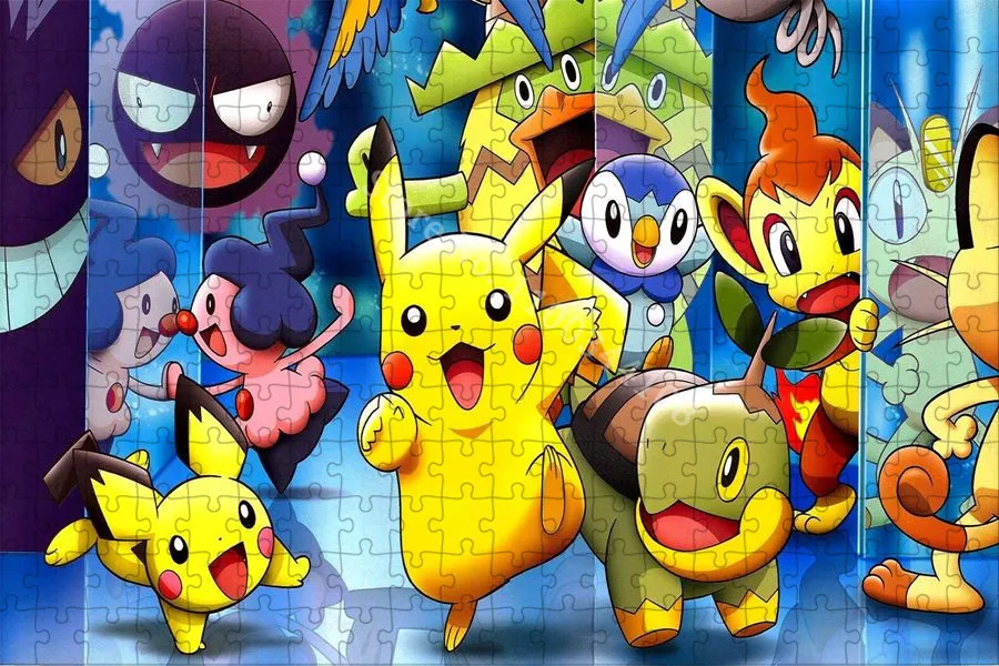 Pokemon Pikachu Jigsaw Puzzles Japanese Anime 300/500/1000 Pieces Paper Puzzle Picture Educational Toys for Adults Children