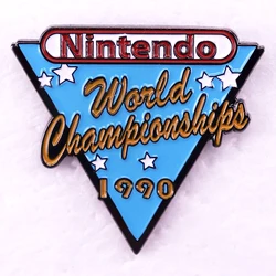 1990 World Championships Brooch Enamel Pin Game Lover Jewelry Gift